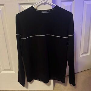 Brandini v neck sweater black and white size small barely worn